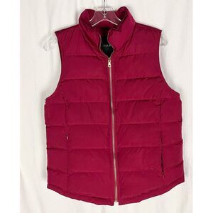 Talbots Raspberry‎  Puffer Vest Size S Duck Down & Feather